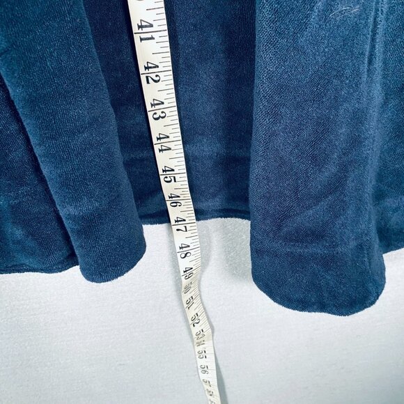 Me + Em Maxi Dress Womens 10 Blue Corduroy Quiet Luxury Costal Cowgirl Garden - Picture 13 of 14